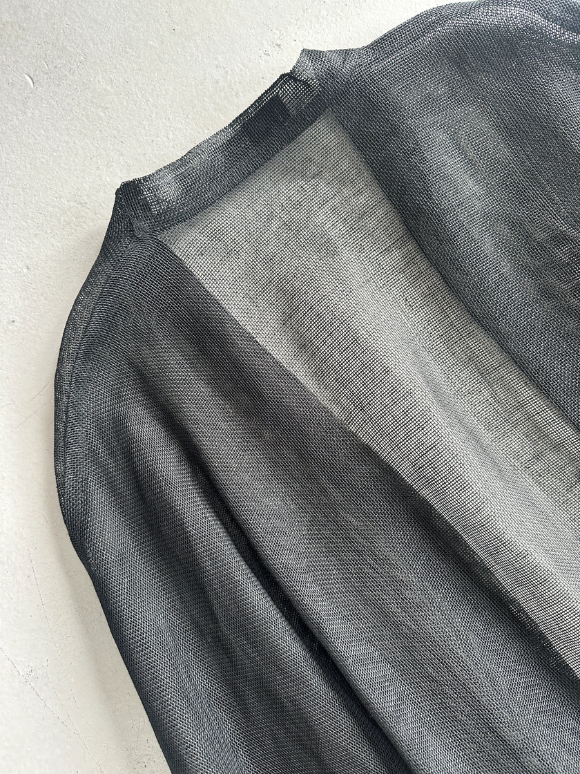 SHIRIN GUILD - 1990s CRISP MESH OPEN KIMONO