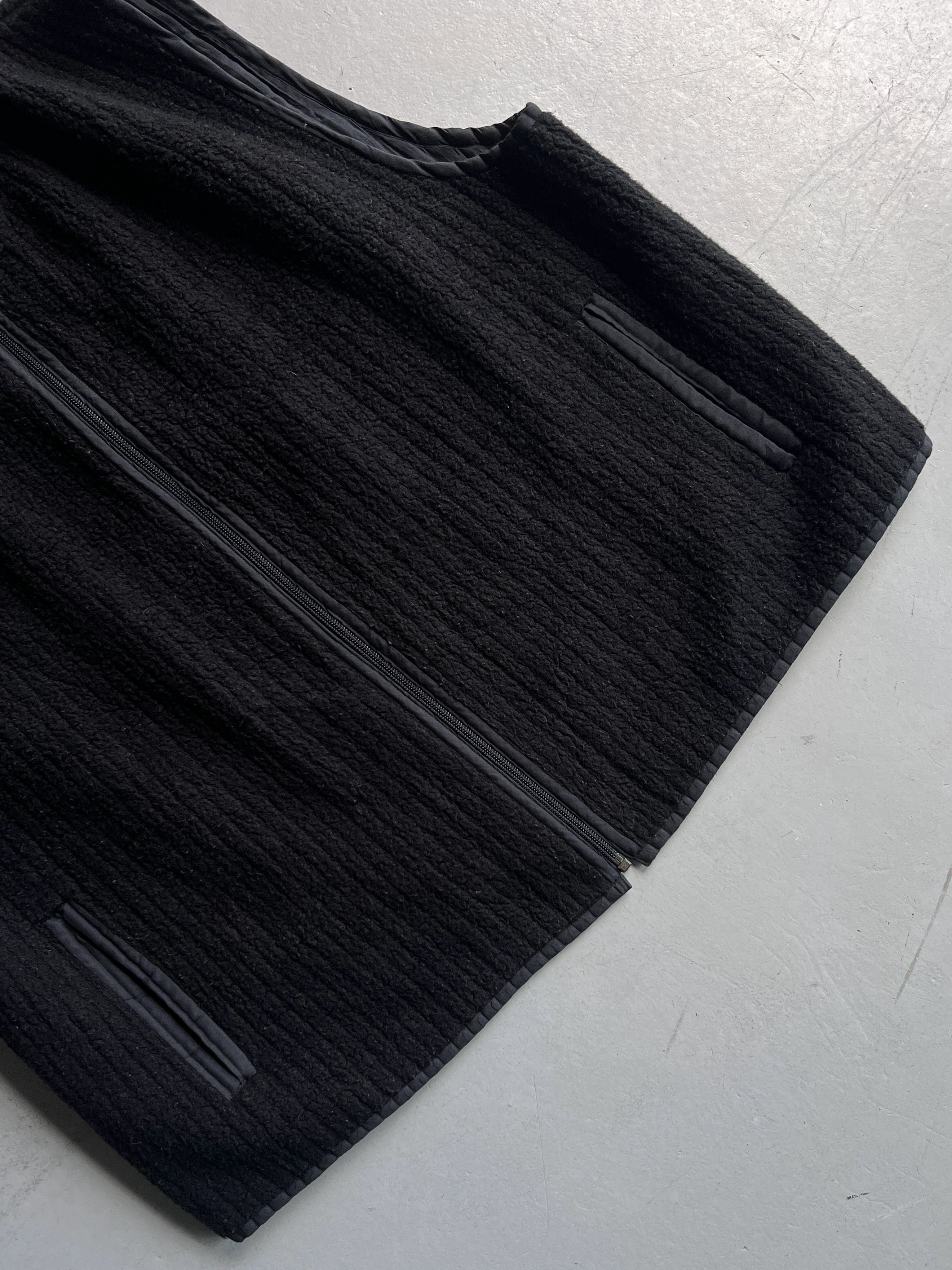 ISSEY MIYAKE MEN - 1990s ZIPPED FLEECE VEST GILET