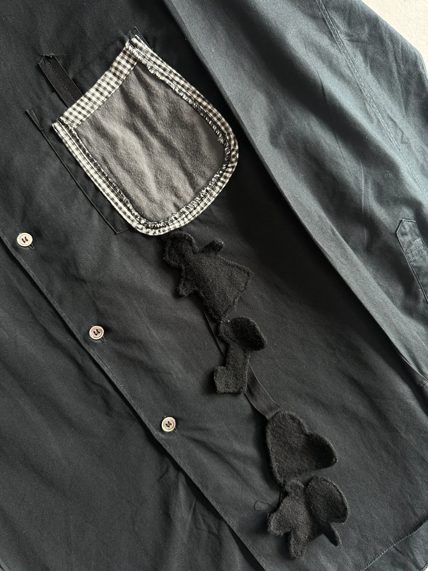 COMME DES GARÇONS HOMME PLUS - S/S 2010 LONG SLEEVE SHIRT WITH APPLIQUÉS