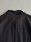 VALENTINO - 1980s WOOL BOMBER JACKET WITH RIBBED COLLAR AND CUFFS