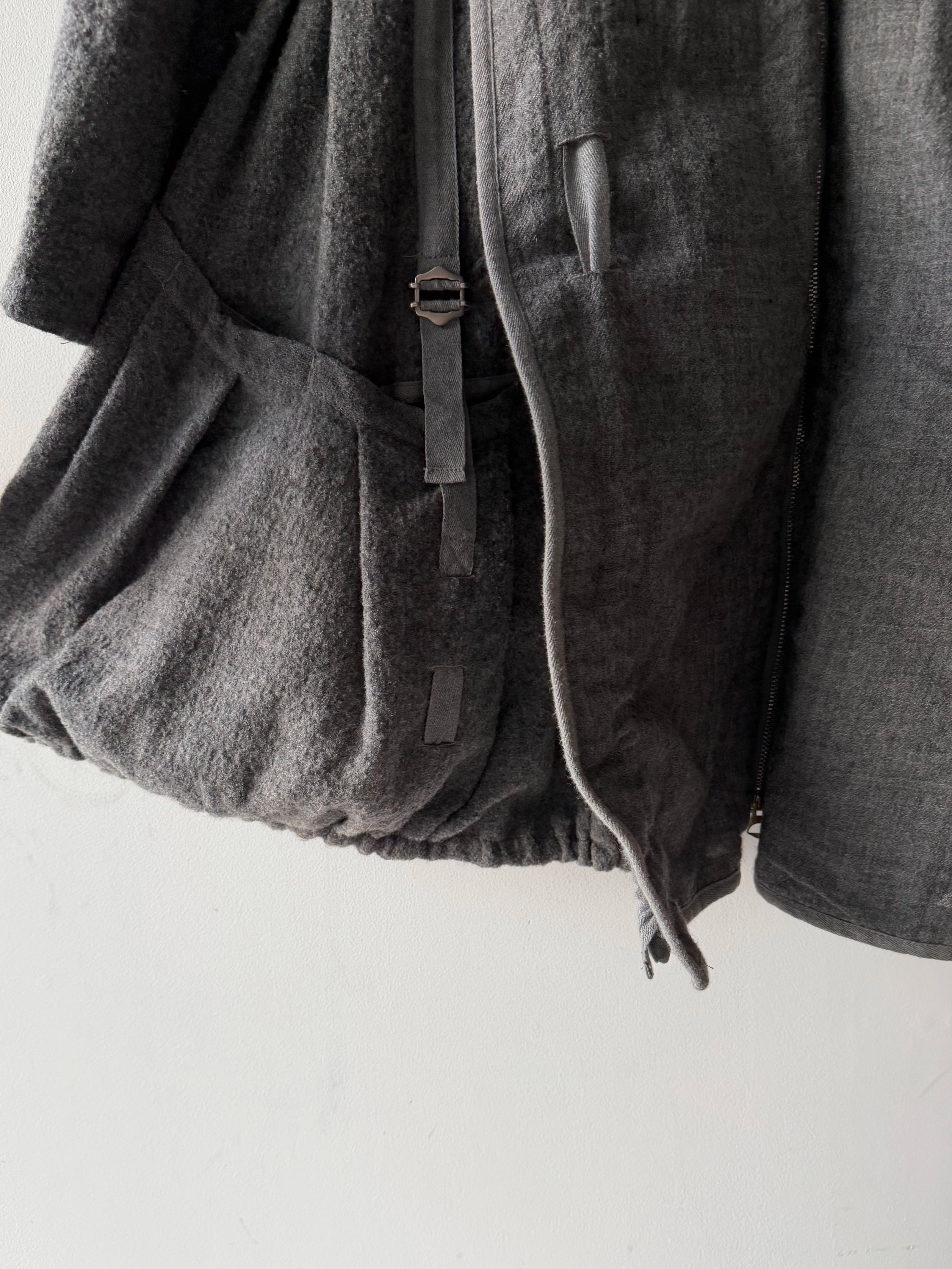 MARITHÉ + FRANÇOIS GIRBAUD - F/W 2008 RUCHED FRONT ADJUSTABLE WOOL JACKET