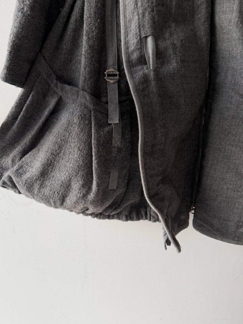 MARITHÉ + FRANÇOIS GIRBAUD - F/W 2008 RUCHED FRONT ADJUSTABLE WOOL JACKET