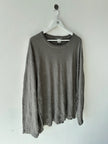 ISSEY MIYAKE - 1990s LOOSE FIT CREW NECK CRINKLED LONG SLEEVE TOP