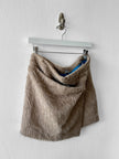 COSTUME NATIONAL - F/W 2012 FAUX FUR WRAP MINI SKIRT