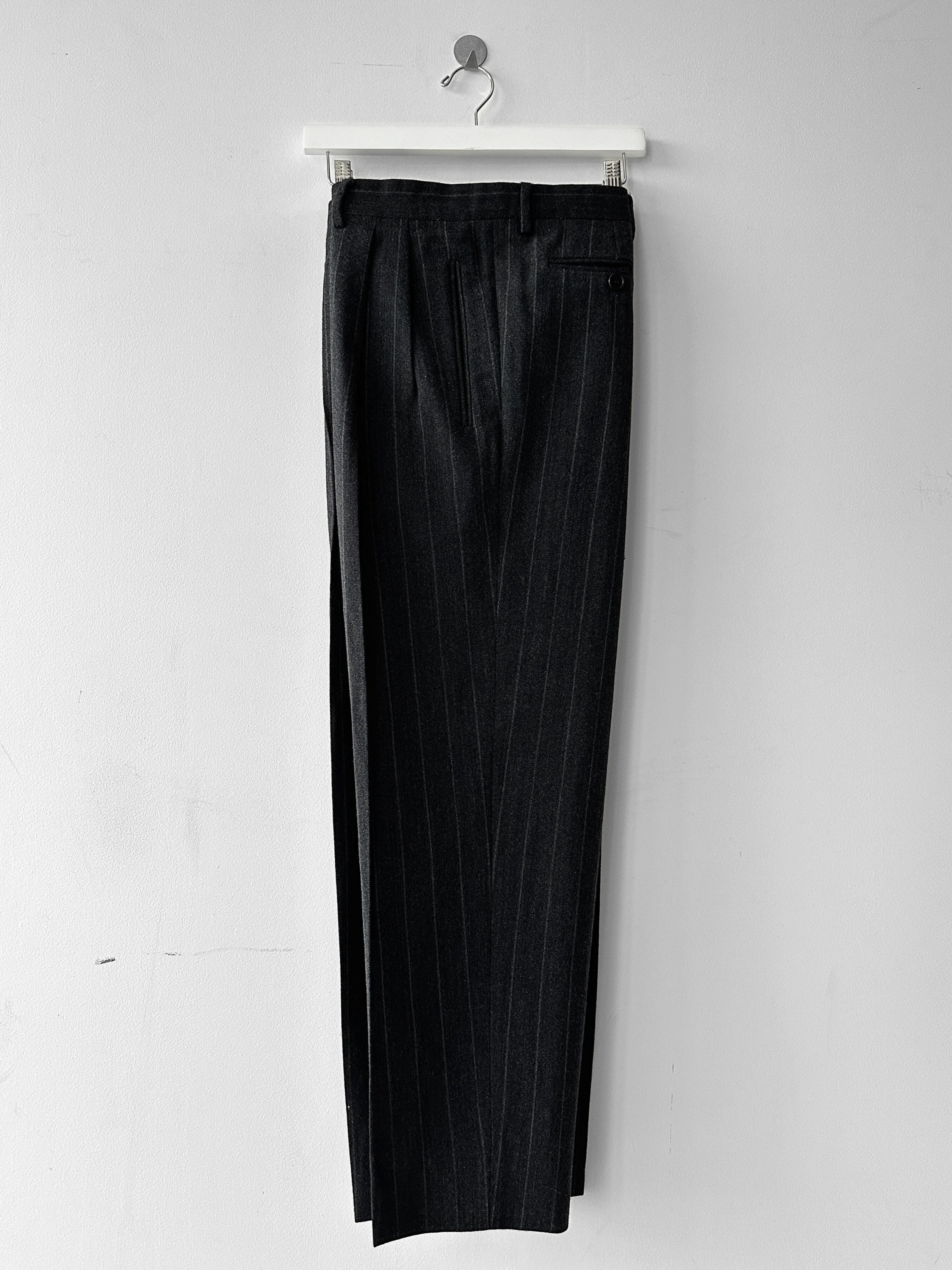 GIORGIO ARMANI - 1990s PINSTRIPED SUIT WITH FRONT PLEATS TROUSERS