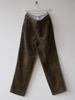 YVES SAINT LAURENT - 1980s CORDUROY FRONT PLEATS TROUSERS
