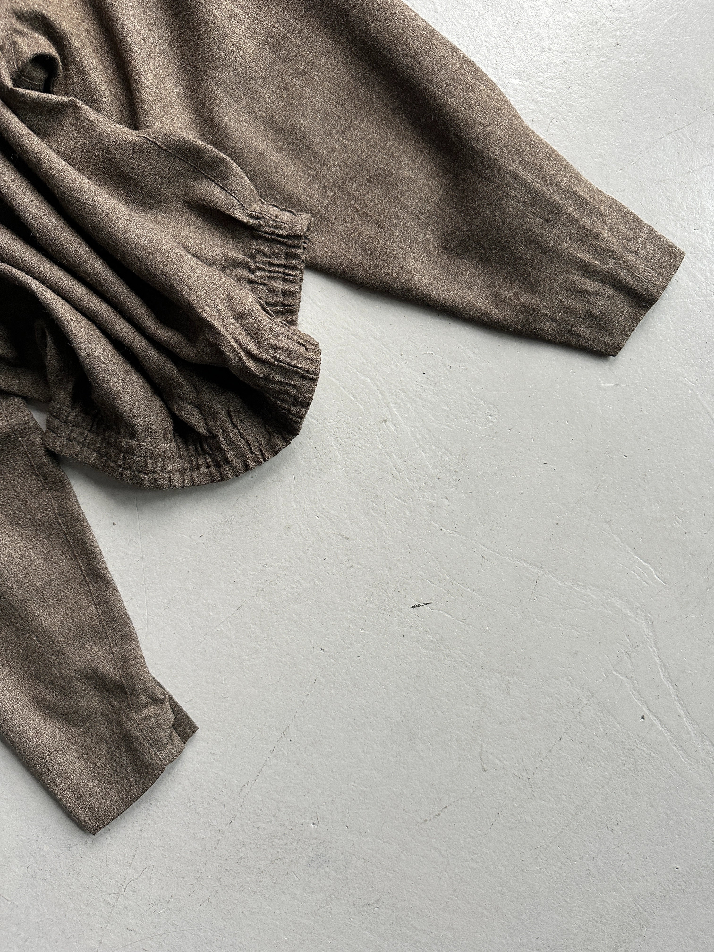 PLANTATION ISSEY MIYAKE - 1980s DRAPED COLLAR BOXY FIT BLOUSE