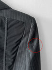 GAETANO NAVARRA - circa 2013 PINSTRIPE TAILORED BLAZER WITH DECONSTRUCTED MESH BACK