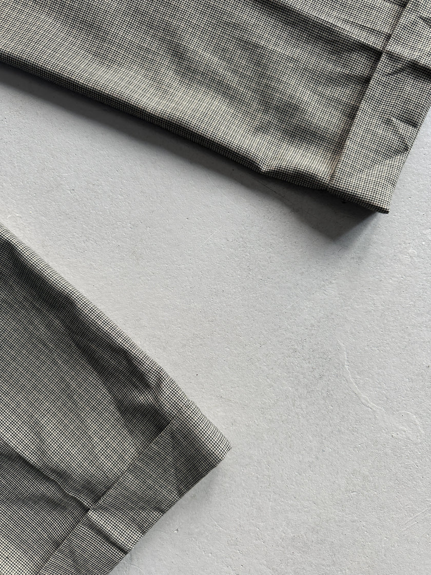 RALPH LAUREN - 2000s TURN UP HEM PLEATED TAILORED TROUSERS