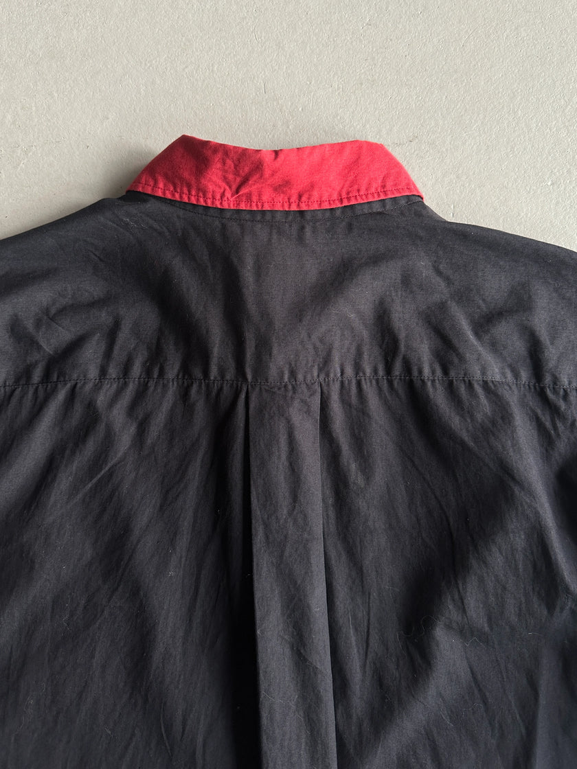 COMME DES GARÇONS HOMME - S/S 1991 CONTRASTING COLLAR SHORT SLEEVE SHIRT