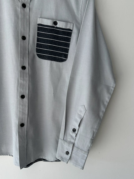 JUNYA WATANABE COMME DES GARÇONS - S/S 2005 CONTRAST BACK PANEL LONG SLEEVE SHIRT