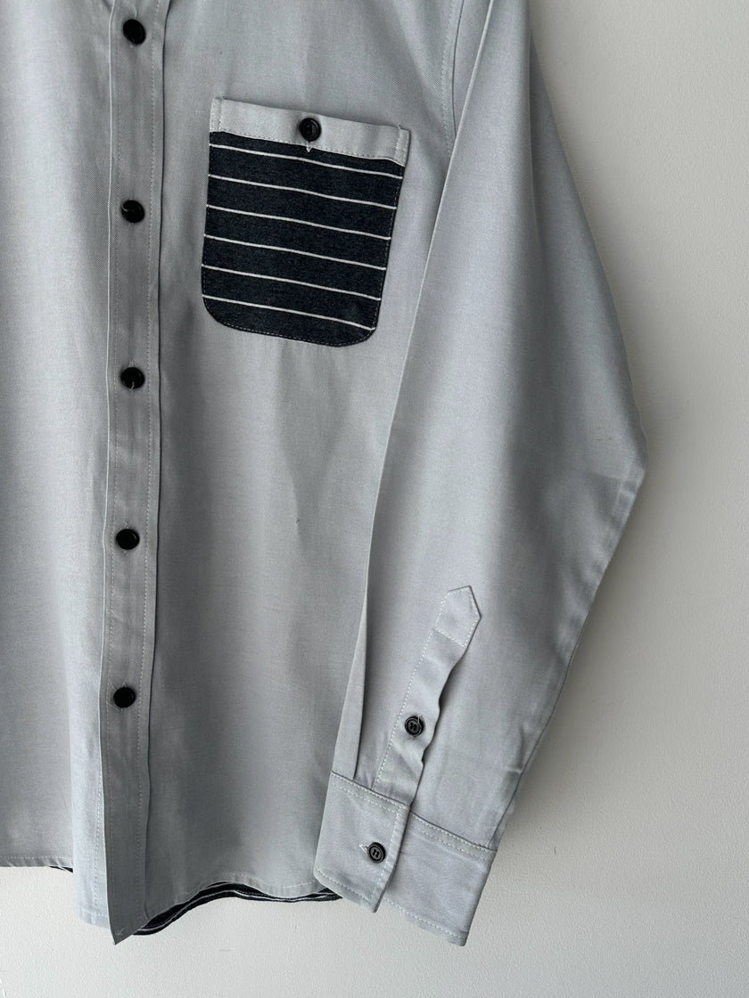 JUNYA WATANABE COMME DES GARÇONS - S/S 2005 CONTRAST BACK PANEL LONG SLEEVE SHIRT