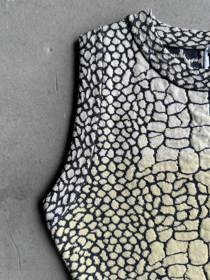 MISSONI -  2000s TURTLE PRINT SLEEVELESS DRESS