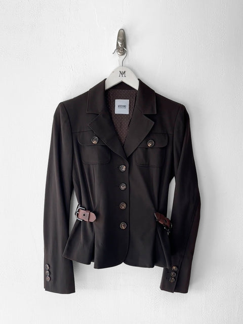 MOSCHINO - early 2000s BLAZER WITH BELTED WAIST