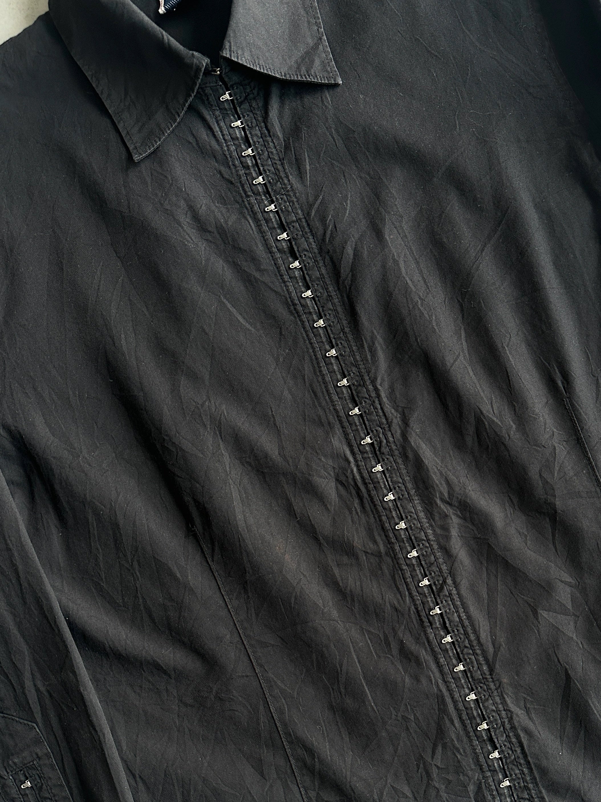 JEAN PAUL GAULTIER - 2000s CORSET STYLE FRONT LONG SLEEVE SHIRT
