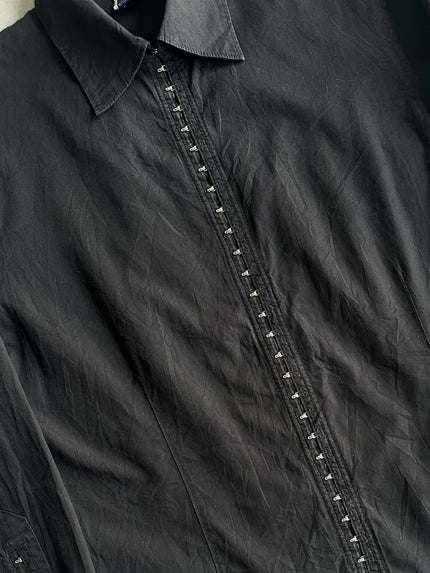 JEAN PAUL GAULTIER - 2000s CORSET STYLE FRONT LONG SLEEVE SHIRT