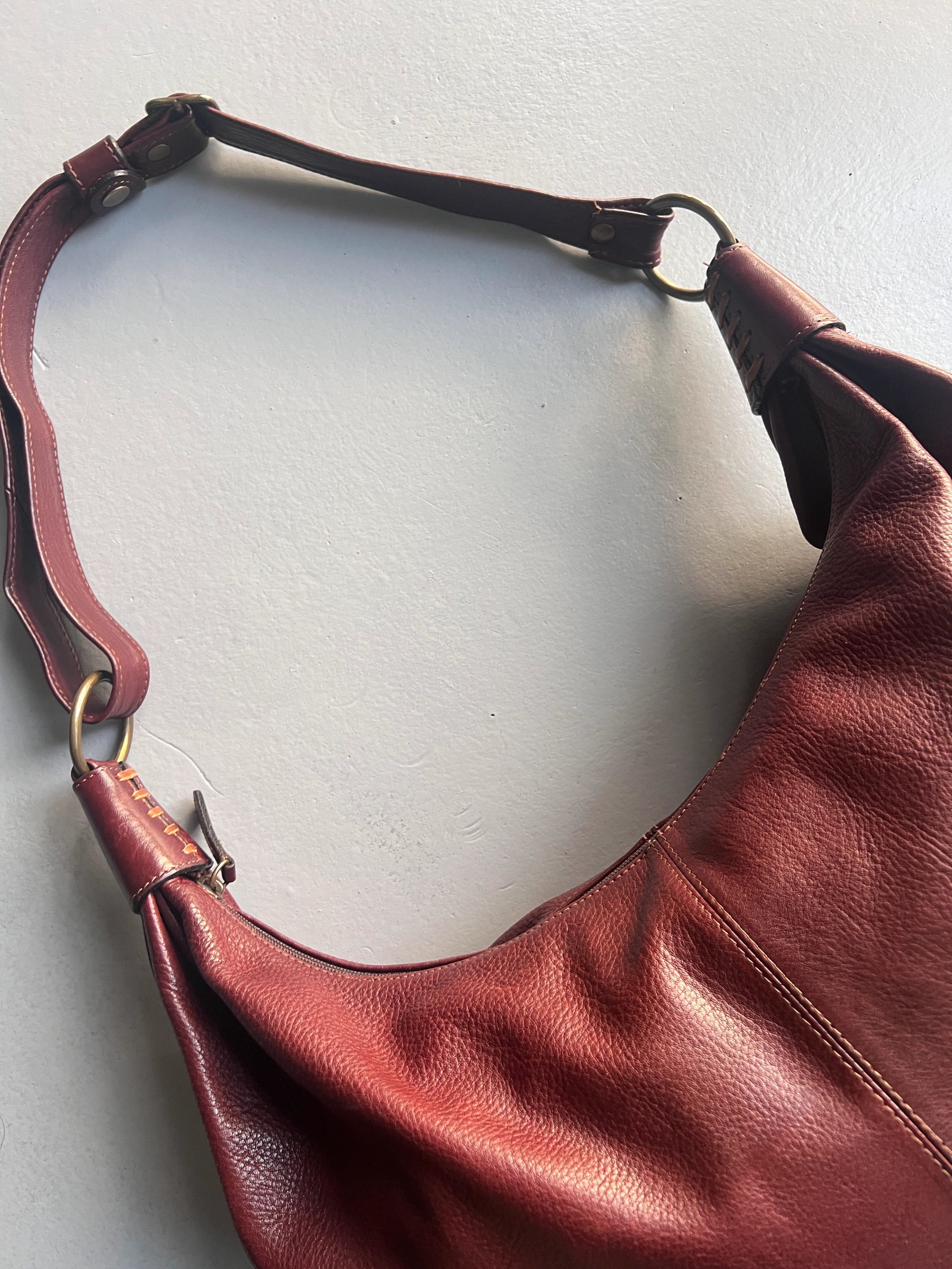 1990s LEATHER LARGE HOBO BAG