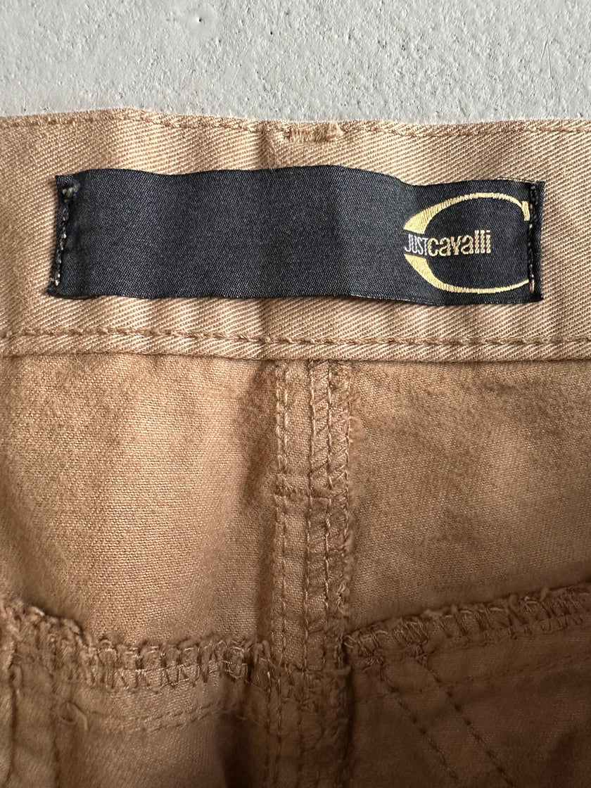 JUST CAVALLI - 2000s MULTI ZIP MIDI SKIRT