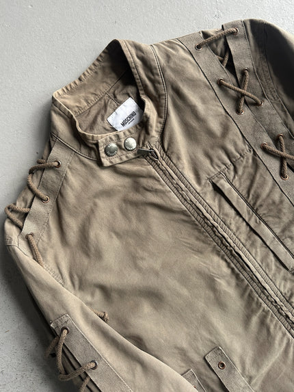 MOSCHINO JEANS MAN - 2000s LACED BIKER JACKET