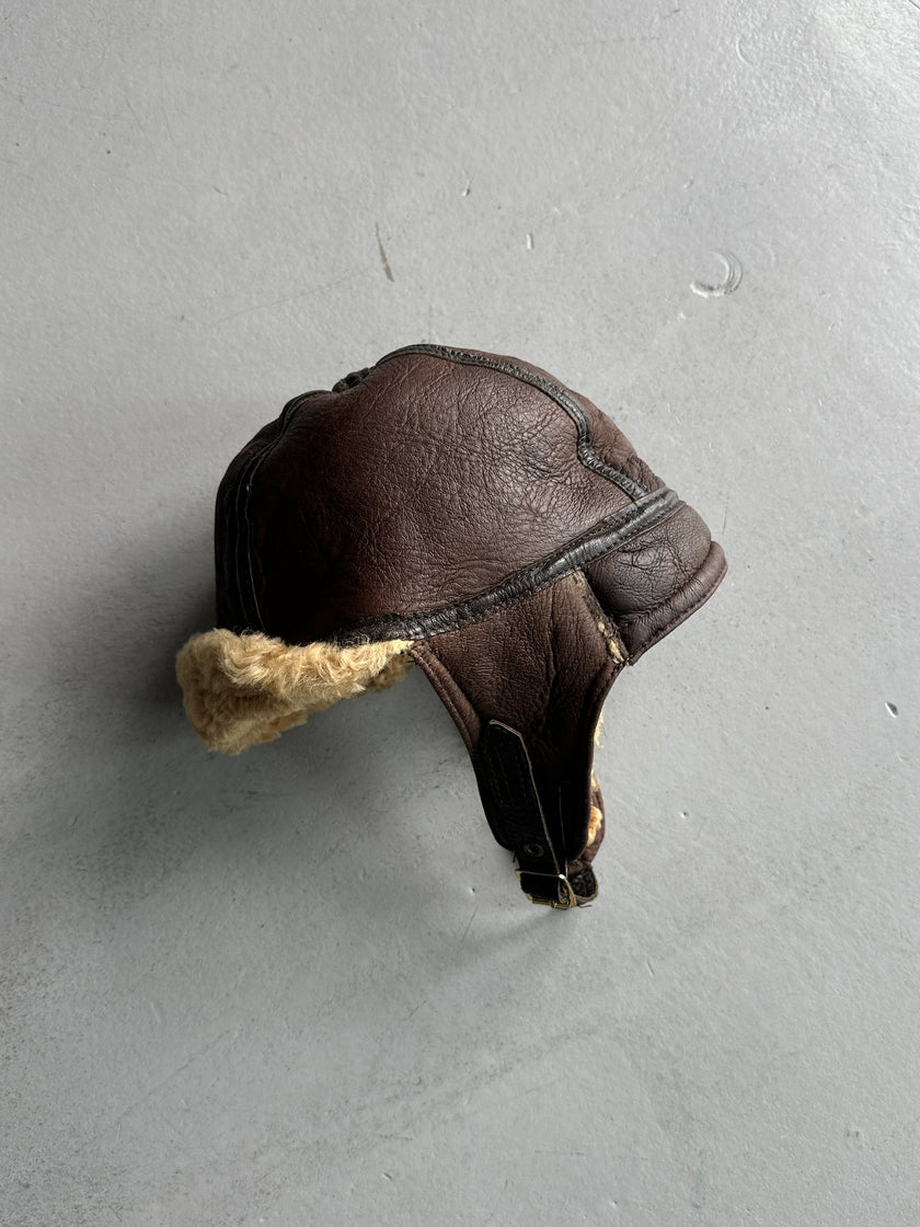 1980s SHEARLING AVIATOR HAT