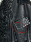 DOLCE & GABBANA - S/S 2003 2 IN 1 LEATHER JACKET WITH PANELED WAIST AND ZIP OFF SLEEVE
