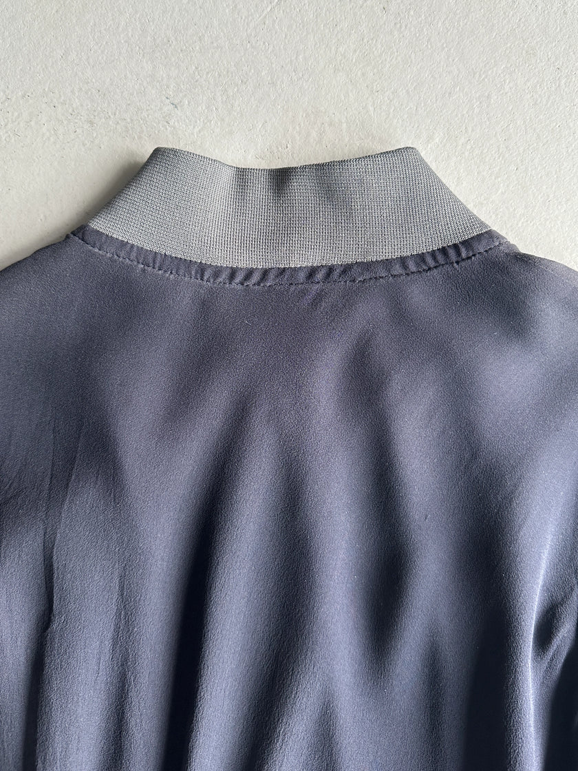 YOHJI YAMAMOTO - S/S 2001 ASYMMETRICAL SILK BLOUSE CARDIGAN