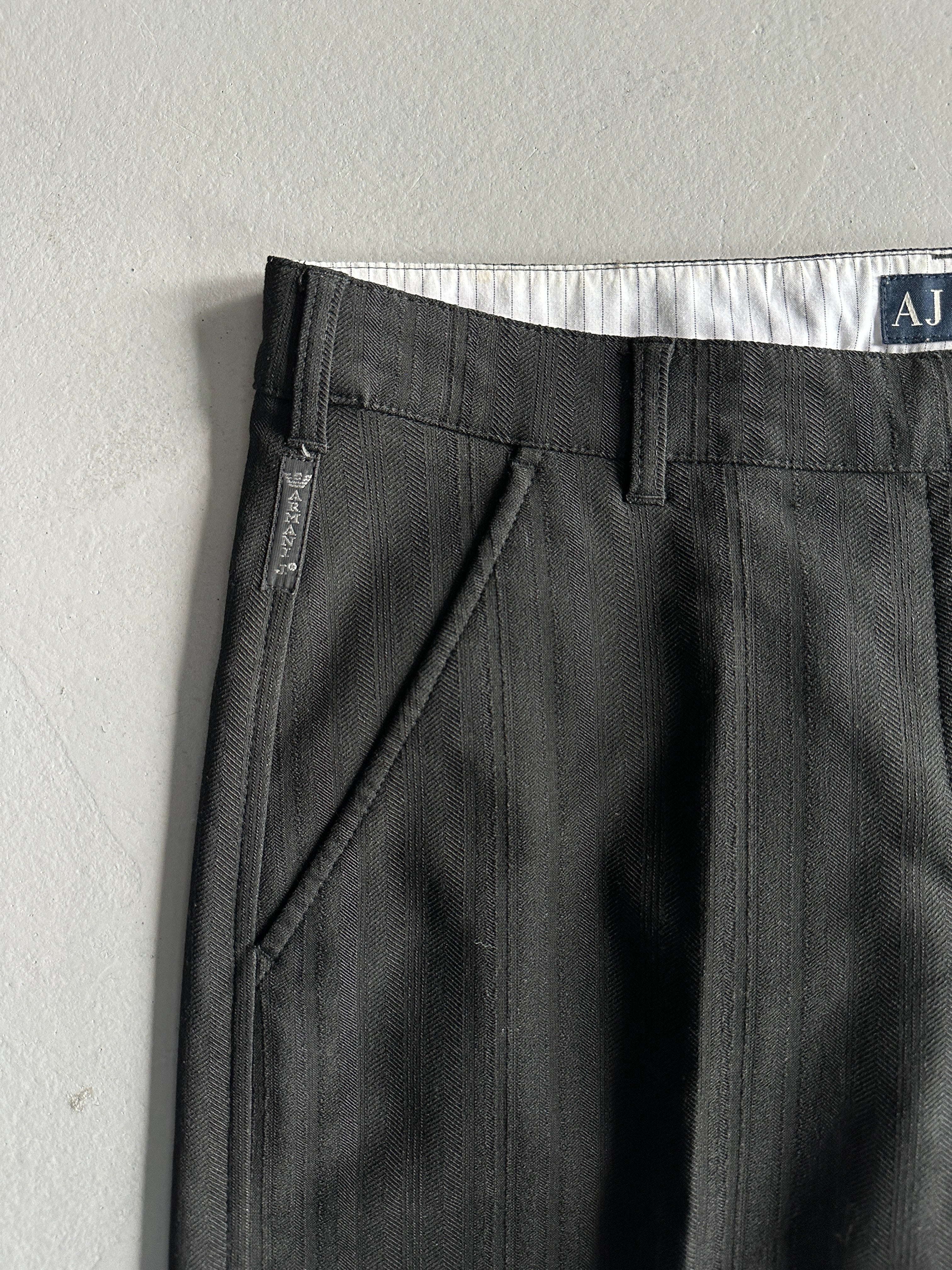 ARMANI JEANS - 1990s TAILORED FRONT PLEATS TROUSERS