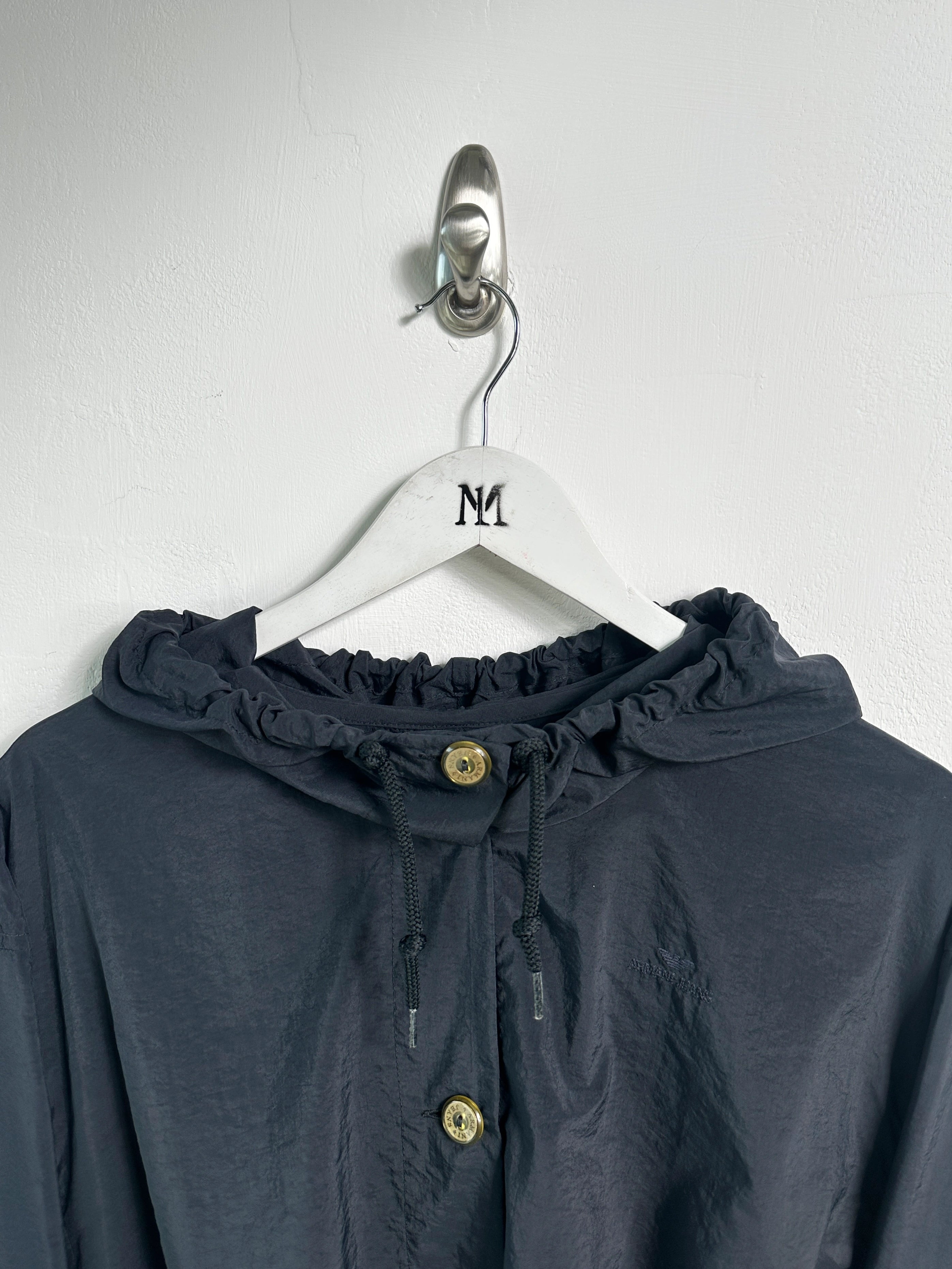 ARMANI JEANS - 1990s CROP FIT NYLON HOODED JACKET