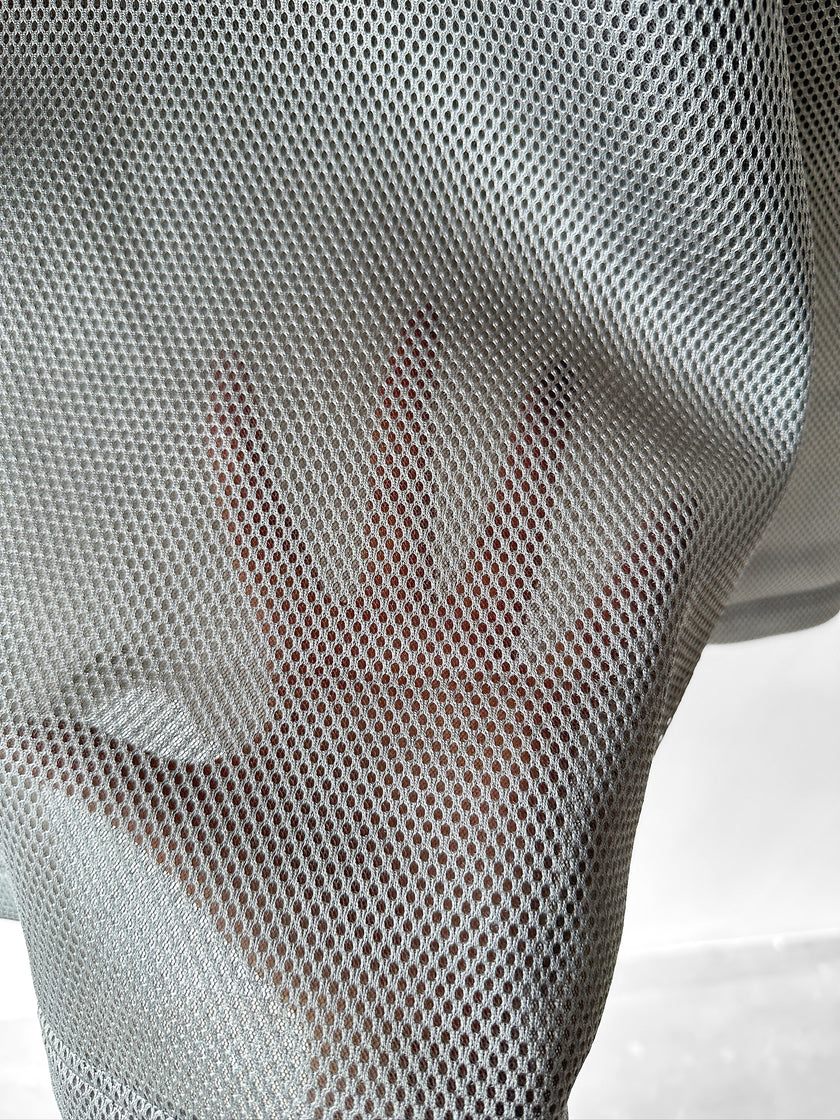 EMPORIO ARMANI - F/W 2013 PERFORATED V NECK TECHNICAL LONG SLEEVE TOP