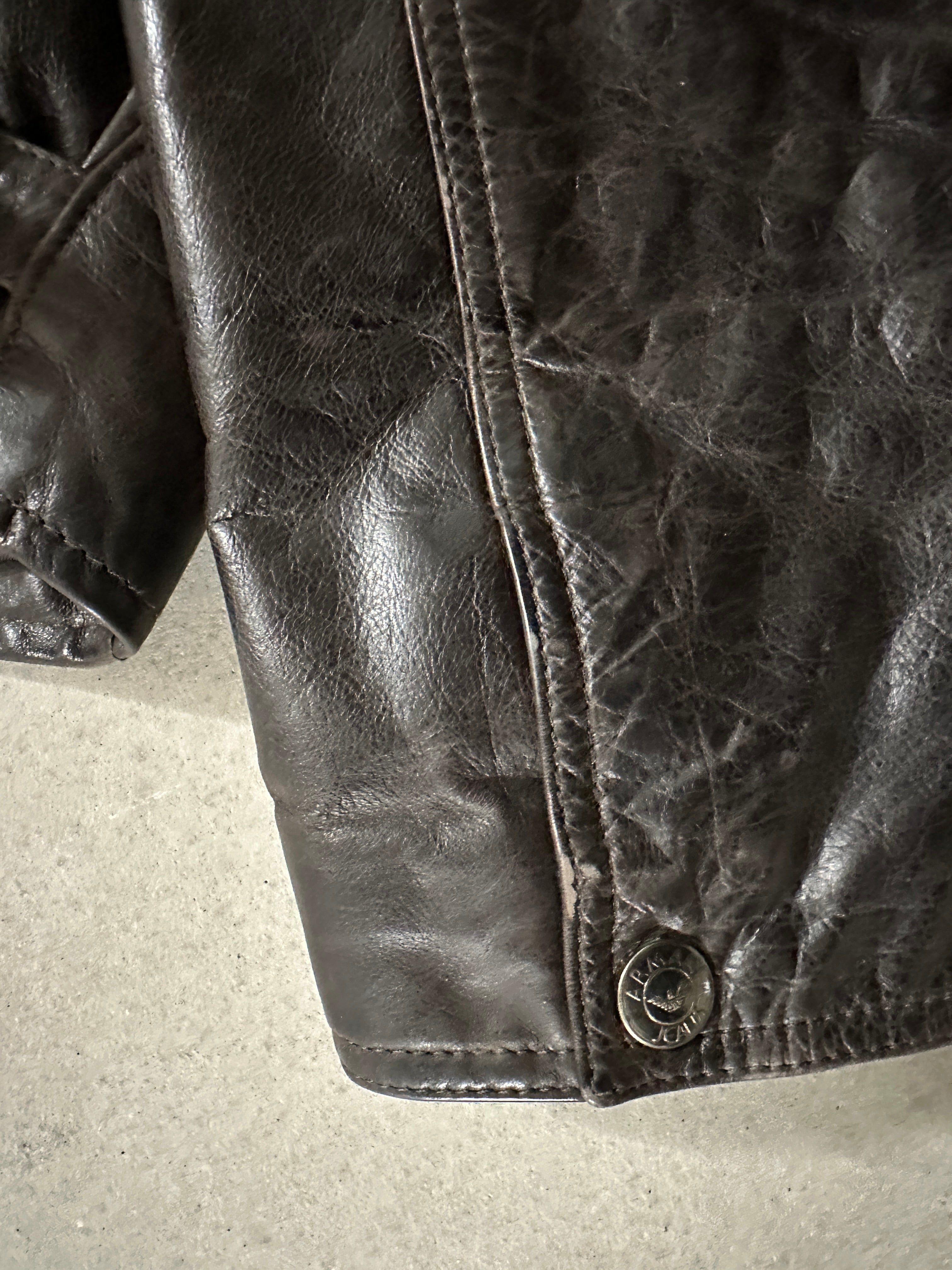 ARMANI JEANS - 1990s LEATHER JACKET