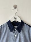 COMME DES GARÇONS - 2000s CONTRAST FABRIC LONG SLEEVE SHIRT