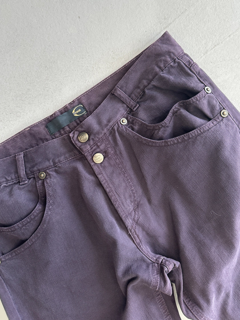 JUST CAVALLI - 2000s BACK BUCKLE JEANS TROUSERS