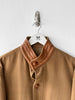 PIERRE BALMAIN - 1980s PANELED BOMBER JACKET WITH CONTRASTING LAYERED LEATHER SLEEVE