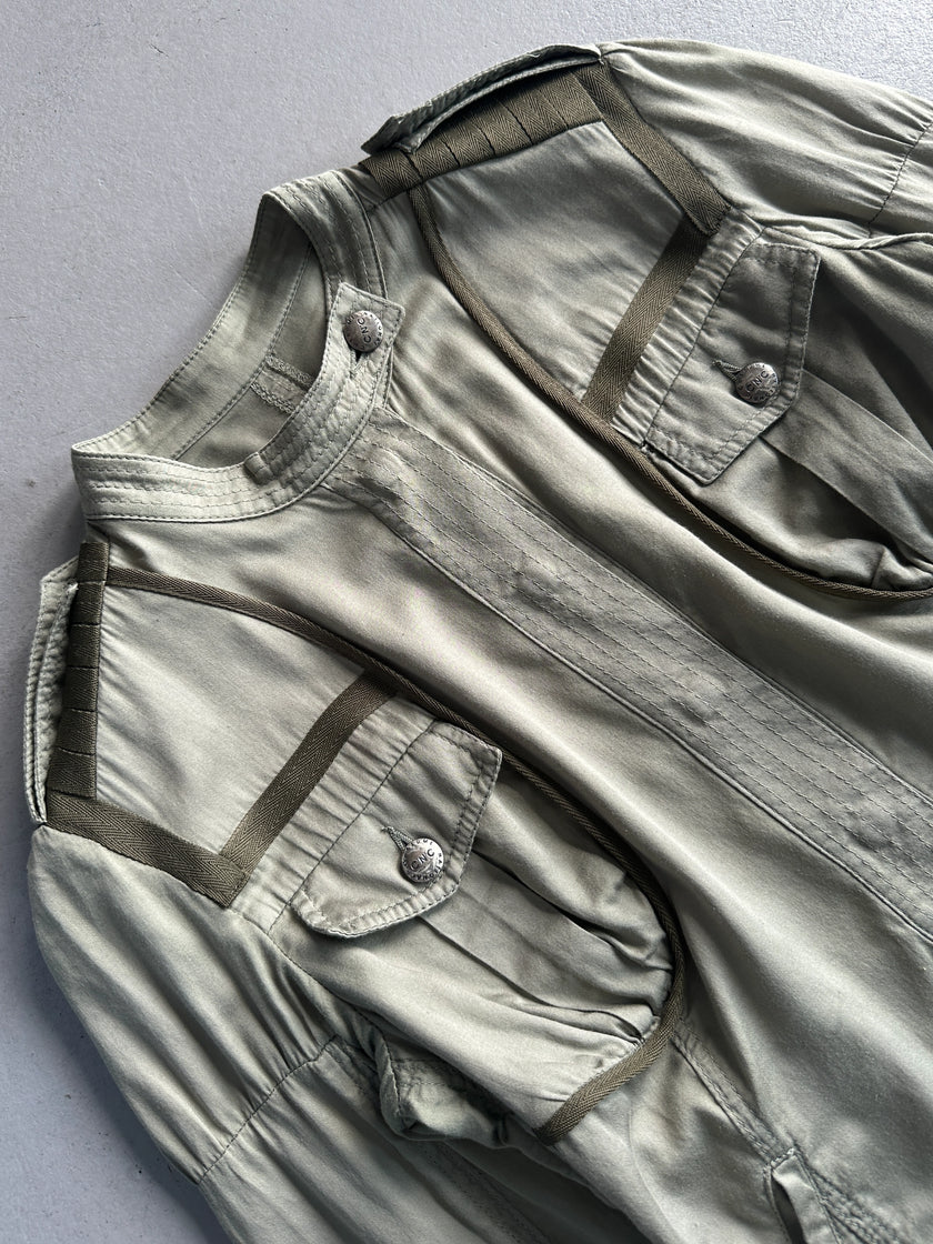 C’N’C COSTUME NATIONAL - 2000s CONTRASTING GREEN LIGHT JACKET