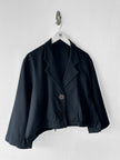 YOHJI YAMAMOTO Y's - 1980s BOXY WOOL JACKET WITH BACK BUCKLE STRAP