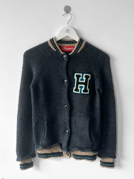 HYSTERIC GLAMOUR  - 2000s CHUNKY KNIT VARSITY CARDIGAN