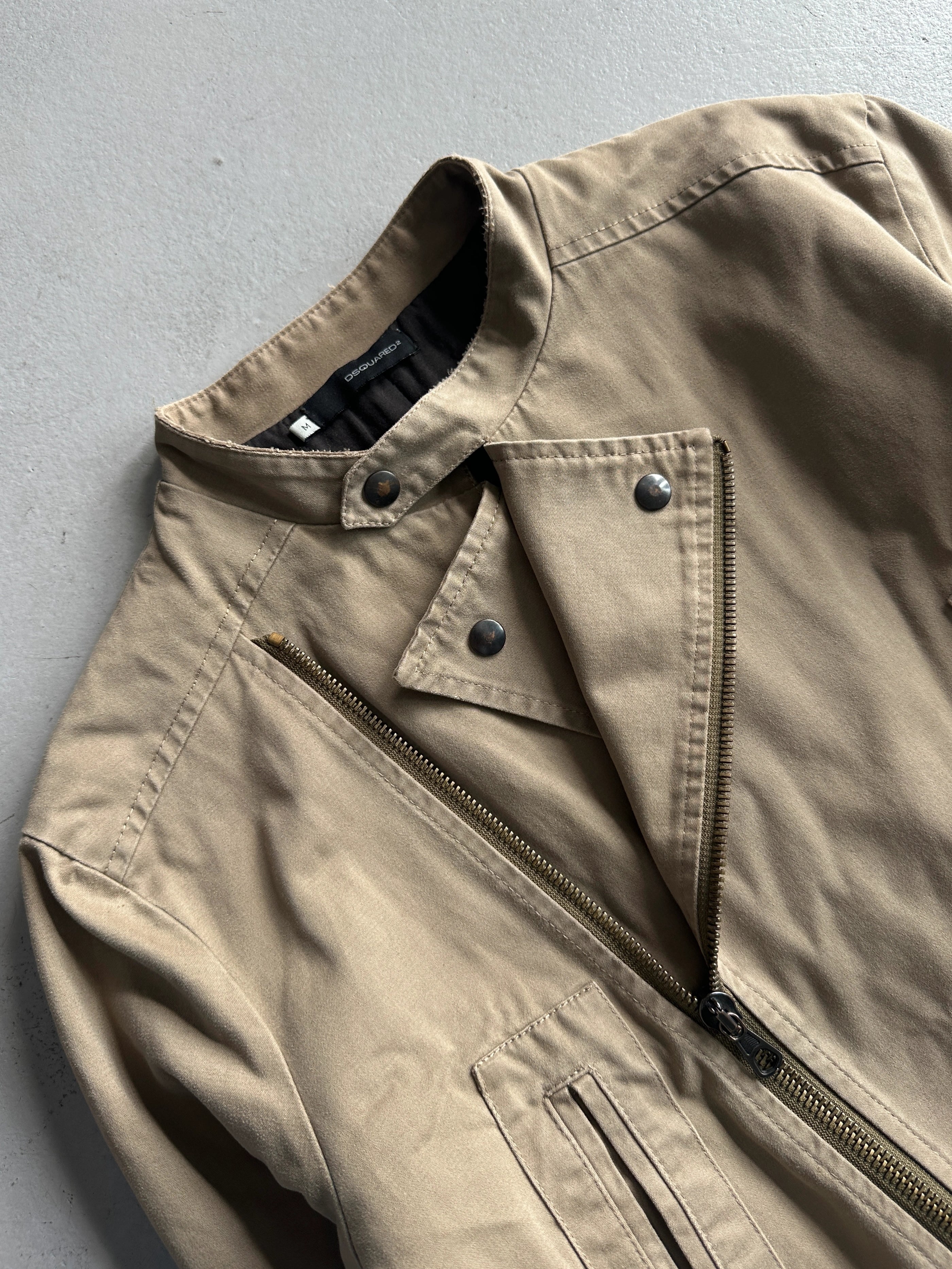 DSQUARED2 - 2000s OFF CENTER ZIP CROP FIT JACKET