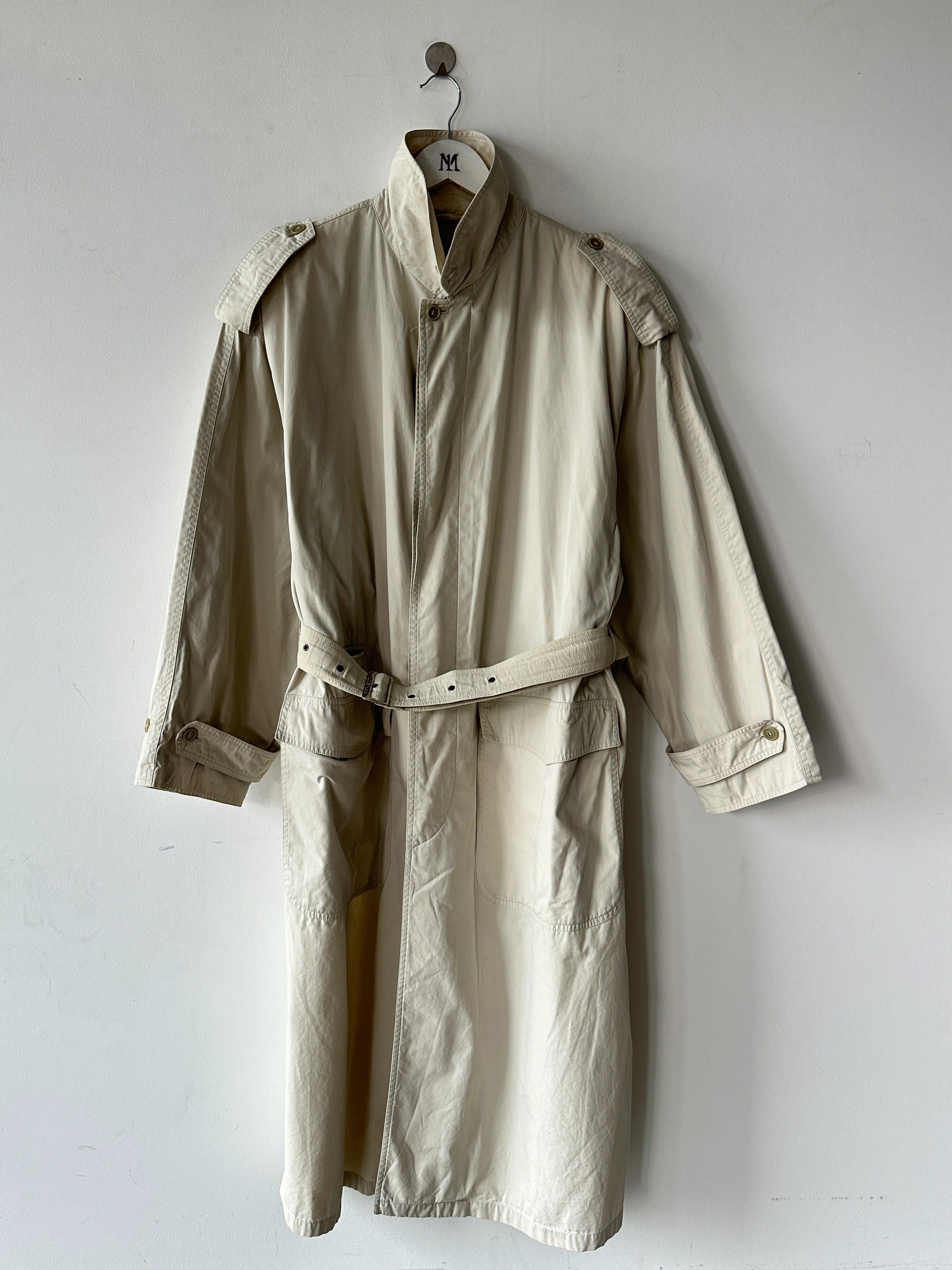 ALLEGRI - 1990s MARTIN MARGIELA ERA BELTED LONG TRENCH COAT