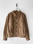 VALENTINO - 1980s CROP FIT JACKET WITH BRUSHED PILE LINING