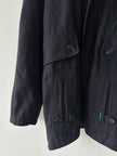 ITALIAN LABEL 1980s WOOL JACKET WITH REMOVABLE ZIPPED HOOD