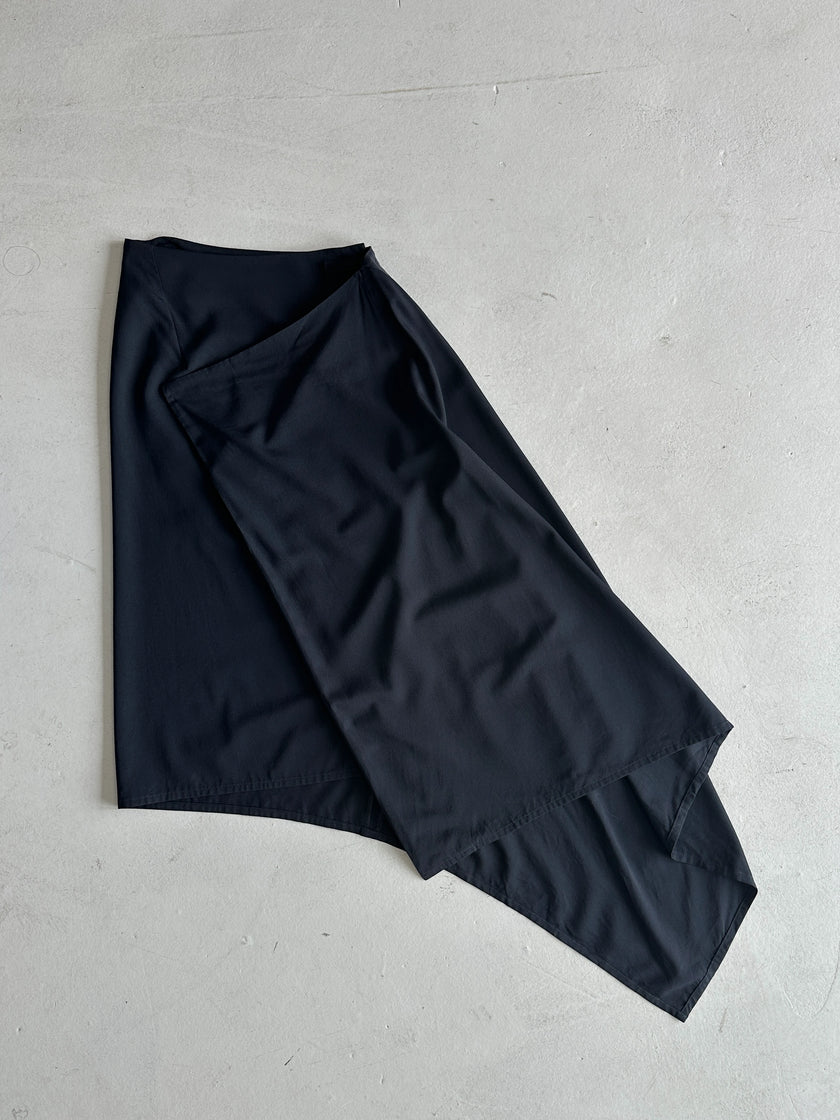YOHJI YAMAMOTO Y's - A/W 2007 ASYMMETRICAL WRAP SKIRT PANEL