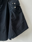 JEAN PAUL GAULTIER - 2000s PANELED SKIRT WITH FRAYED HEM DETAILS