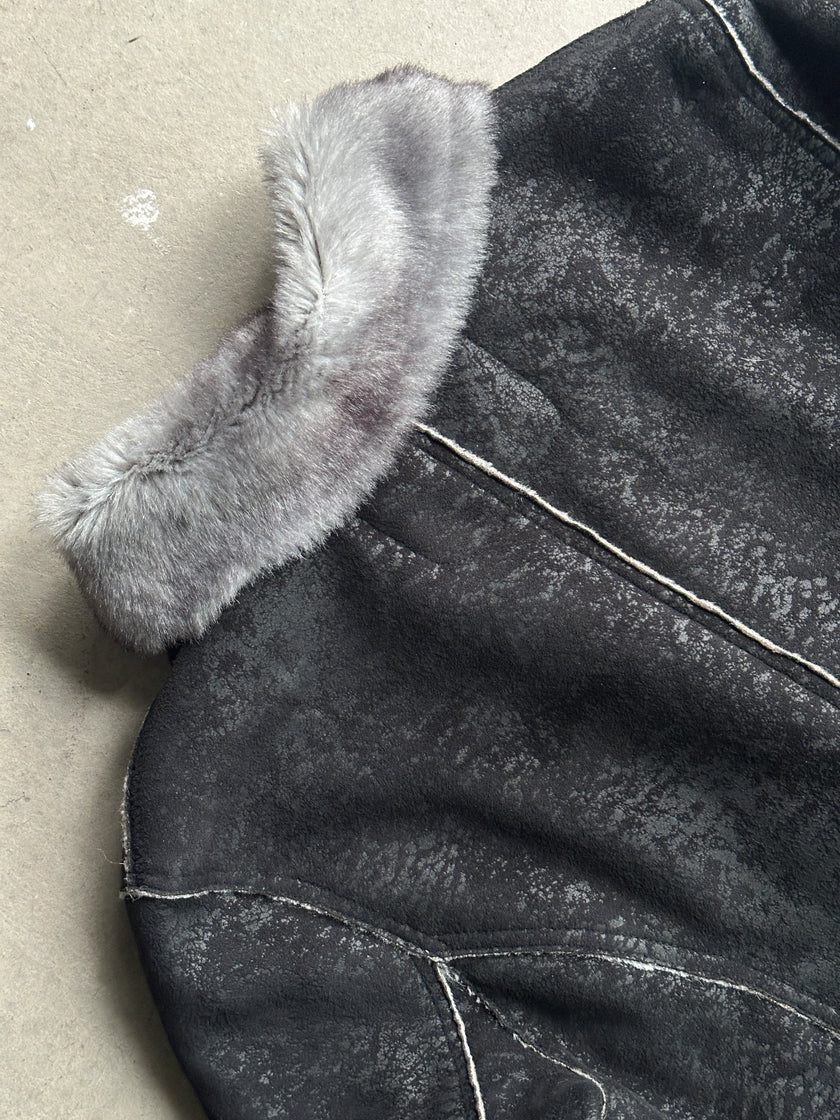 ARMANI JEANS  - 1990s FAUX FUR LONG SHEARLING JACKET