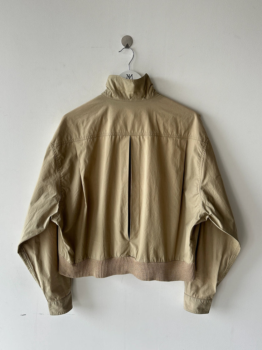 VALENTINO - 1980s CROP FIT LIGHT BOMBER JACKET