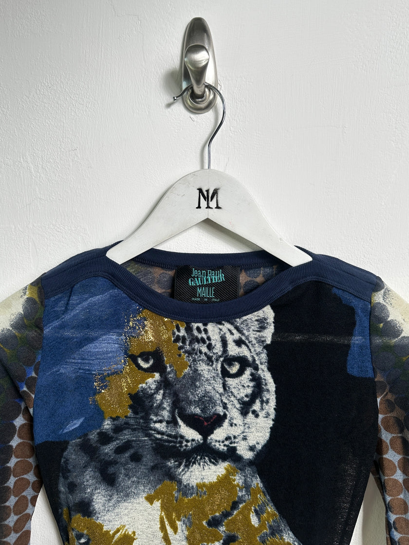 JEAN PAUL GAULTIER MAILLE - S/S 1996 LONG SLEEVE MESH TOP