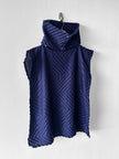 ISSEY MIYAKE - F/W 2002 CHEVRON PLEATS HIGH NECK TOP