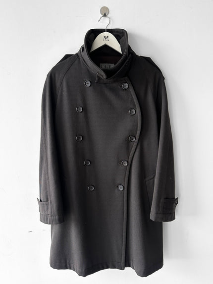 GIANFRANCO FERRÉ - 1990s DROPPED SHOULDERS FUNNEL NECK COAT