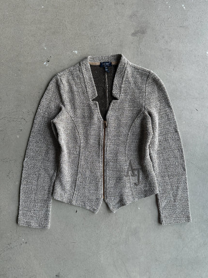 ARMANI JEANS- 2000s OPEN NECKLINE CARDIGAN