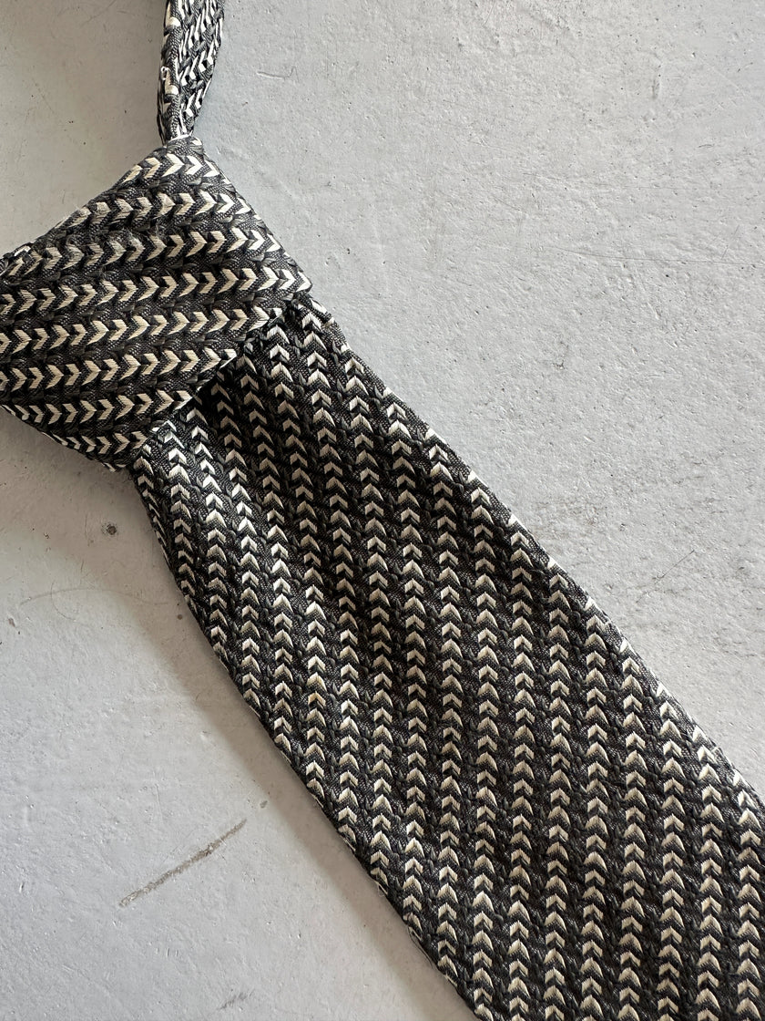 GIORGIO ARMANI - 1980s PATTERNED SILK TIE