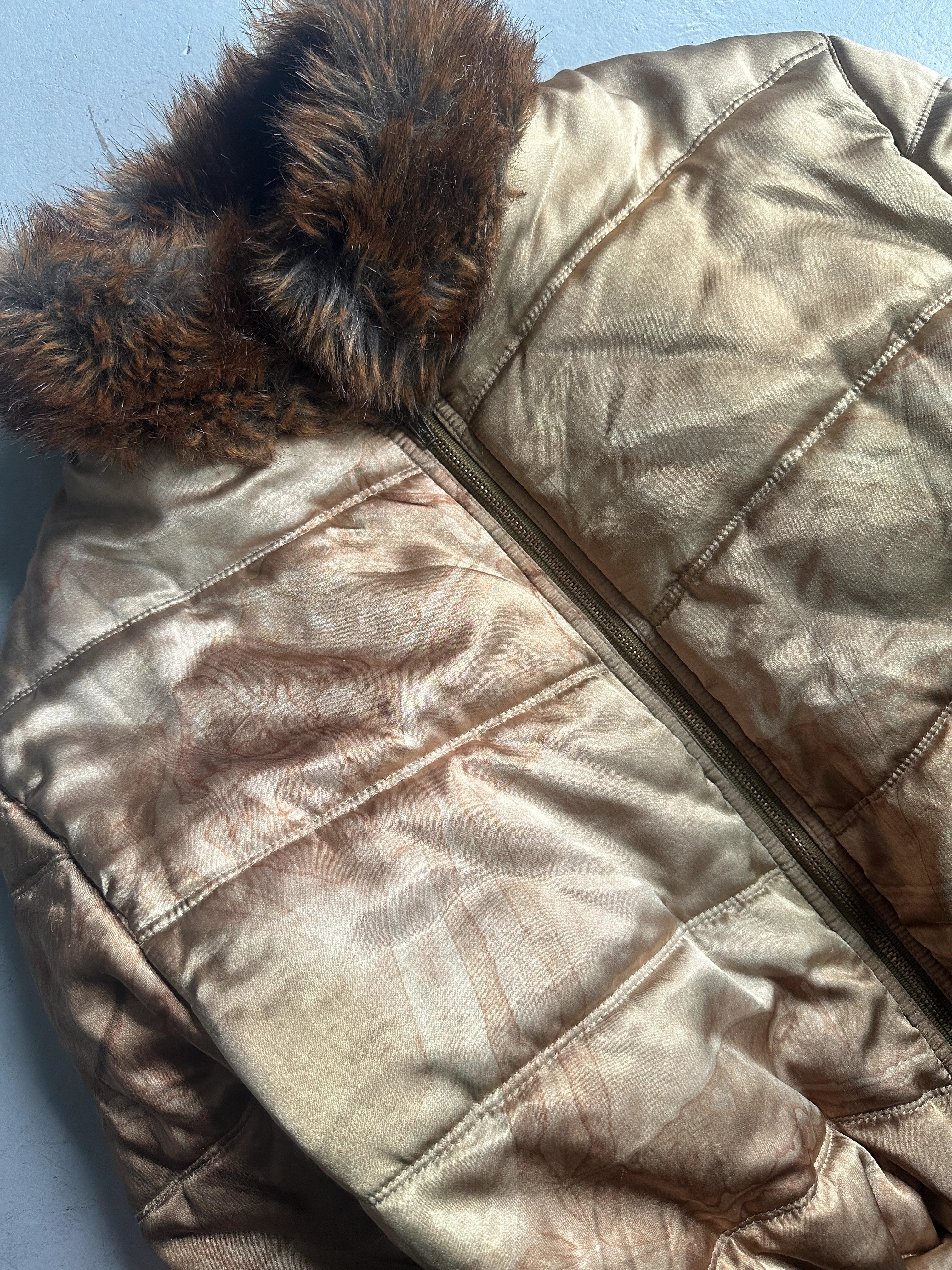 ARMANI JEANS - F/W 1988 CROPPED FIT JACKET WITH FUR COLLAR